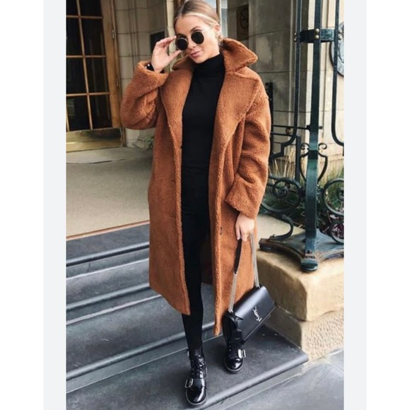 J.Crew NWT Double Breasted Long Teddy Sherpa Coat Size M - Picture 5 of 9